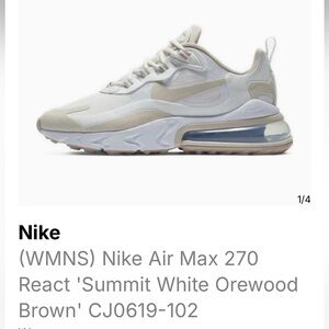 Womens Airmax 270 React White Oreo Brown